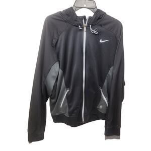 Men's Nike Therma-FIT Elite Full Zip Hoodie L Black Gray Athleisure Y2K